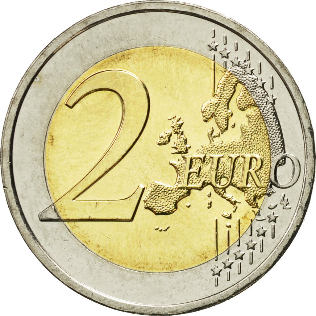 Malta, 2 Euro, 200 years, 2014, MS(63), Bi-Metallic