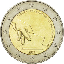 Malta, 2 Euro, First elected representatives, 2011, MS(63), Bi-Metallic, KM:144