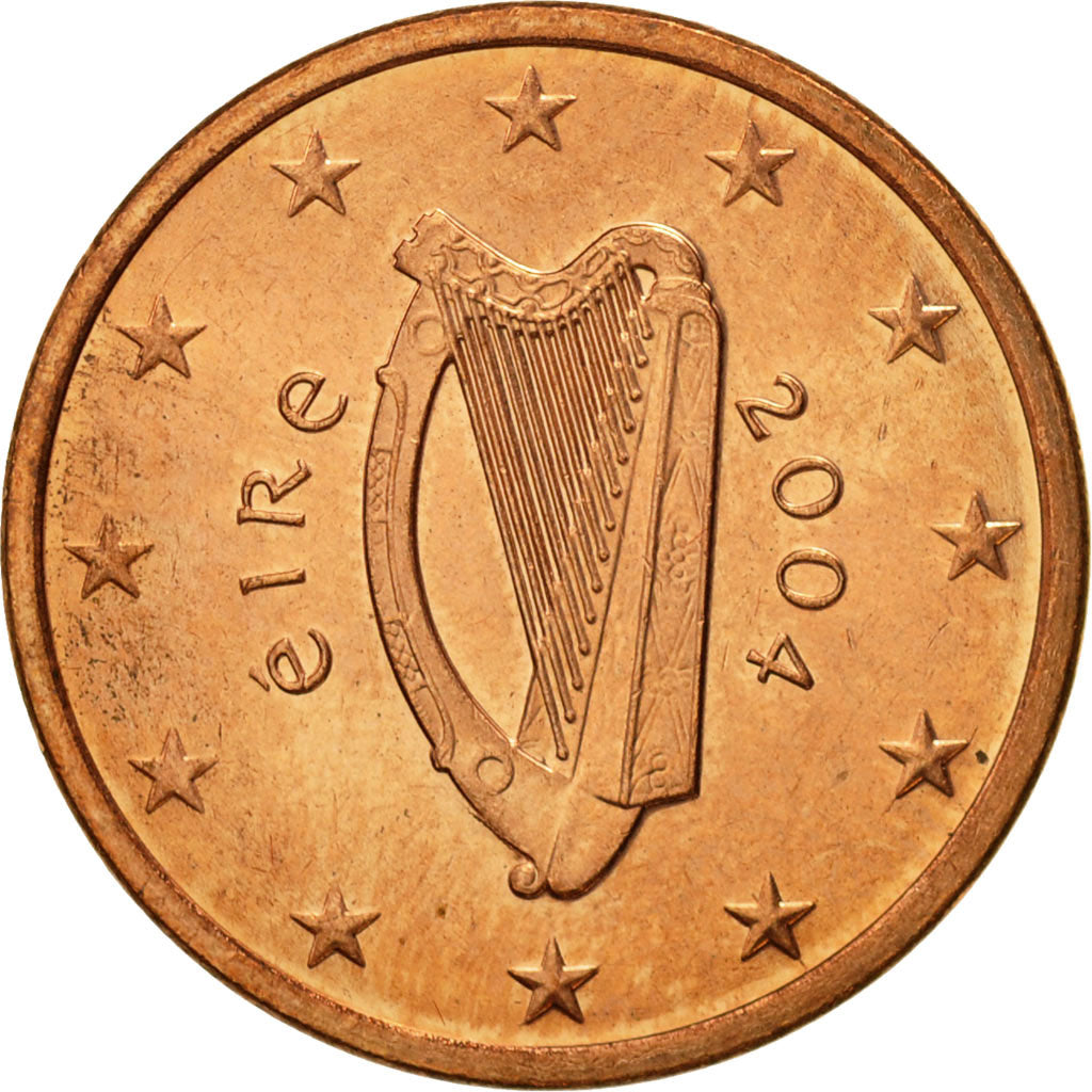 REPUBBLICA D’IRLANDA, 5 Euro Cent, 2004, SPL, Acciaio placcato rame, KM:34