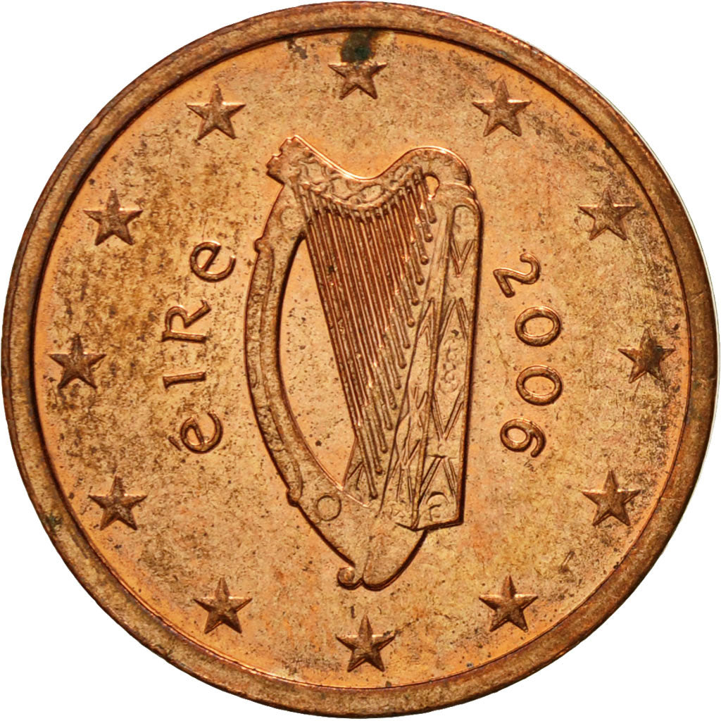REPUBBLICA D’IRLANDA, 2 Euro Cent, 2006, BB, Acciaio placcato rame, KM:33