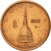 Italy, 2 Euro Cent, 2002, MS(60-62), Copper Plated Steel, KM:211