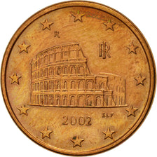 Italy, 5 Euro Cent, 2002, MS(60-62), Copper Plated Steel, KM:212