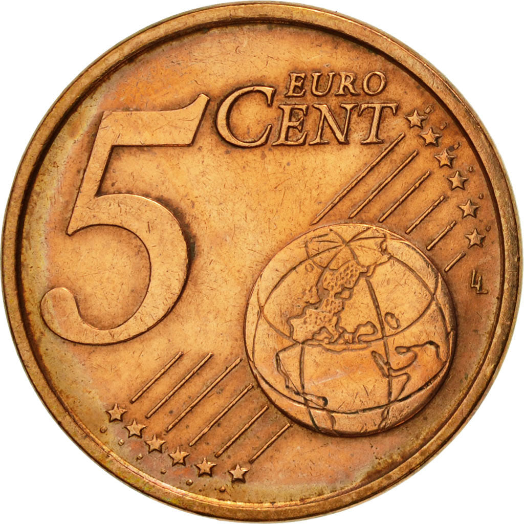Italy, 5 Euro Cent, 2002, MS(60-62), Copper Plated Steel, KM:212