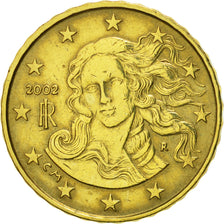 Italy, 10 Euro Cent, 2002, MS(60-62), Brass, KM:213