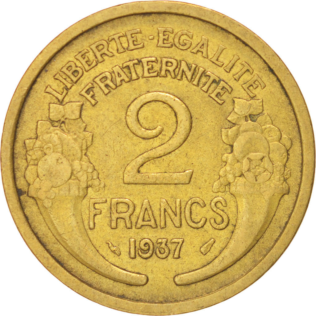 France, Morlon, 2 Francs, 1937, Paris, KM:886