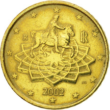 Italia, 50 Euro Cent, 2002, SPL, Ottone, KM:215
