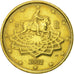 Włochy, 50 Euro Cent, 2002, Rome, MS(60-62), Mosiądz, KM:215
