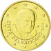 VATICAN CITY, 50 Euro Cent, 2010, MS(63), Brass, KM:387