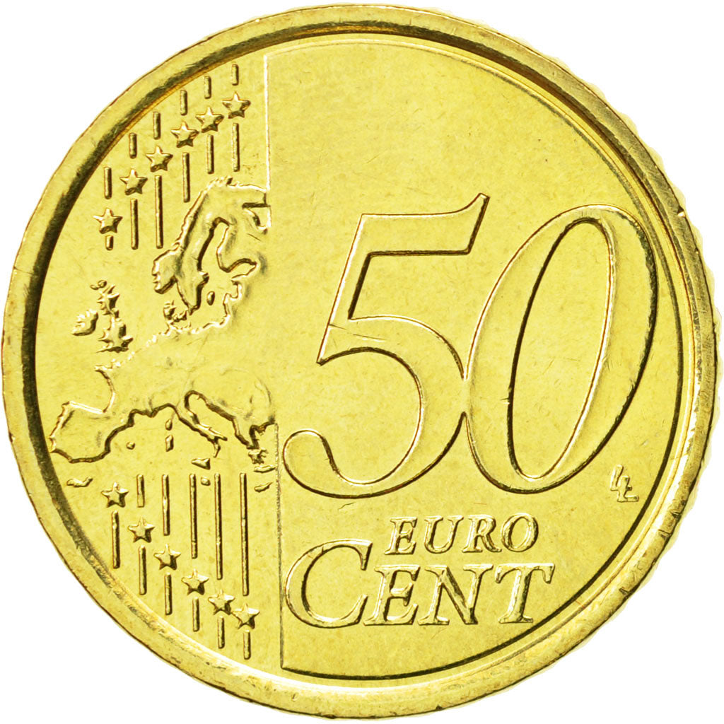 VATICAN CITY, 50 Euro Cent, 2010, MS(63), Brass, KM:387