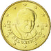 VATICAN CITY, 50 Euro Cent, 2011, MS(63), Brass, KM:387