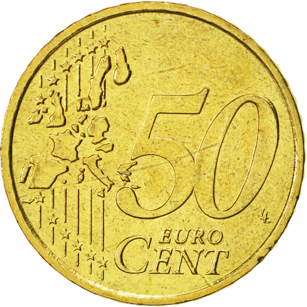 Grèce, 50 Euro Cent, 2002, SPL, Laiton, KM:186