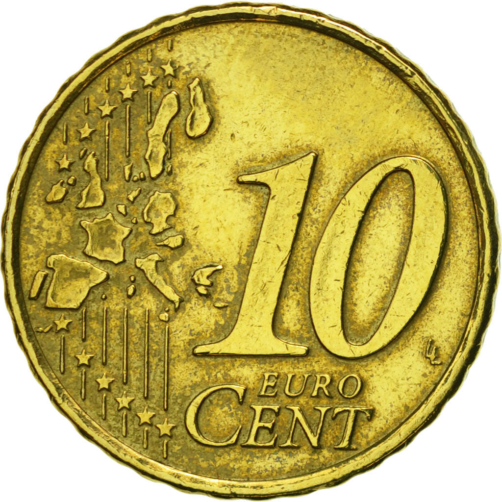 Österreich, 10 Euro Cent, 2002, UNZ, Messing, KM:3085