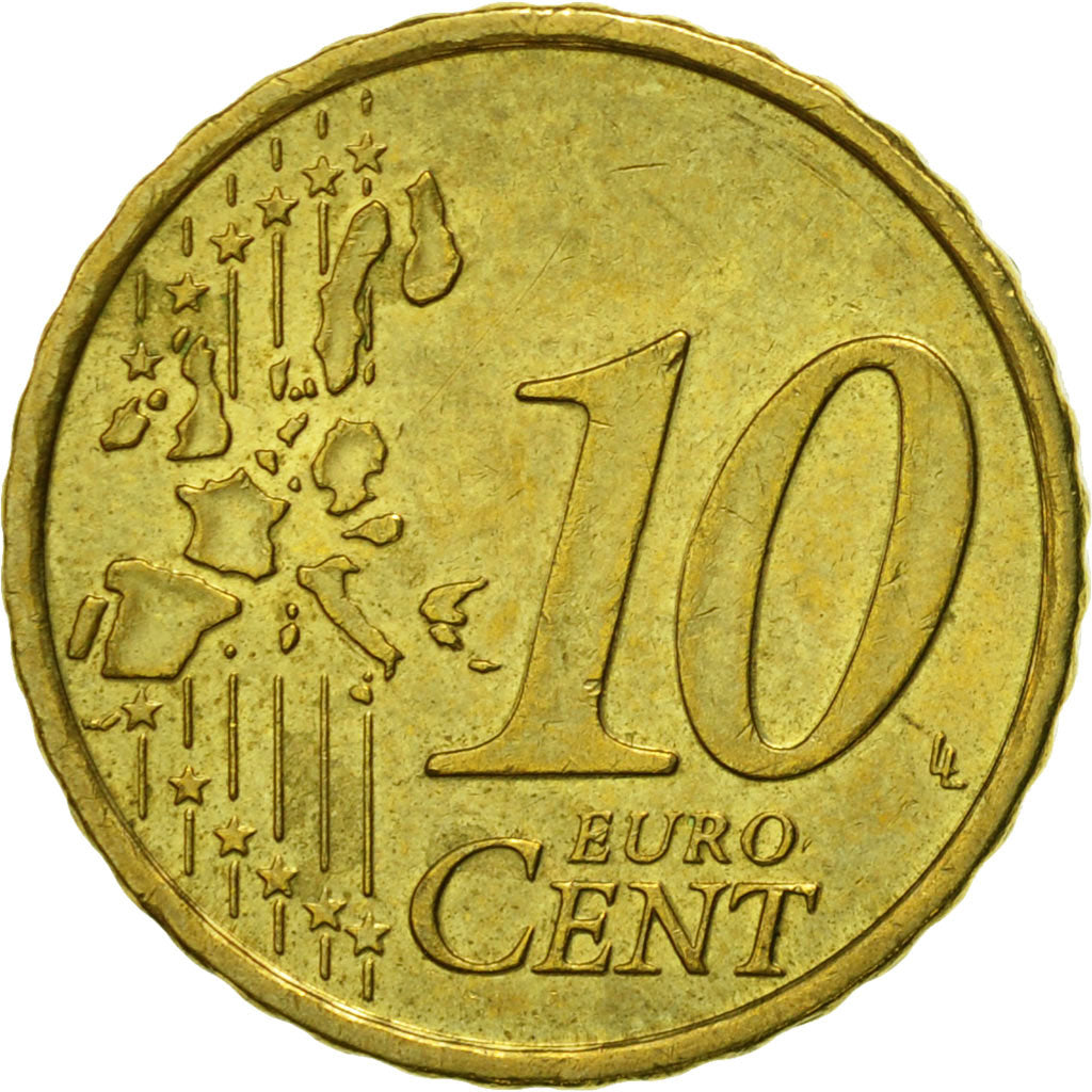 Austria, 10 Euro Cent, 2002, MS(60-62), Brass, KM:3085