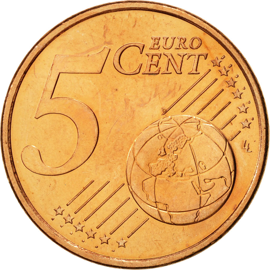 Greece, 5 Euro Cent, 2002, MS(63), Copper Plated Steel, KM:183