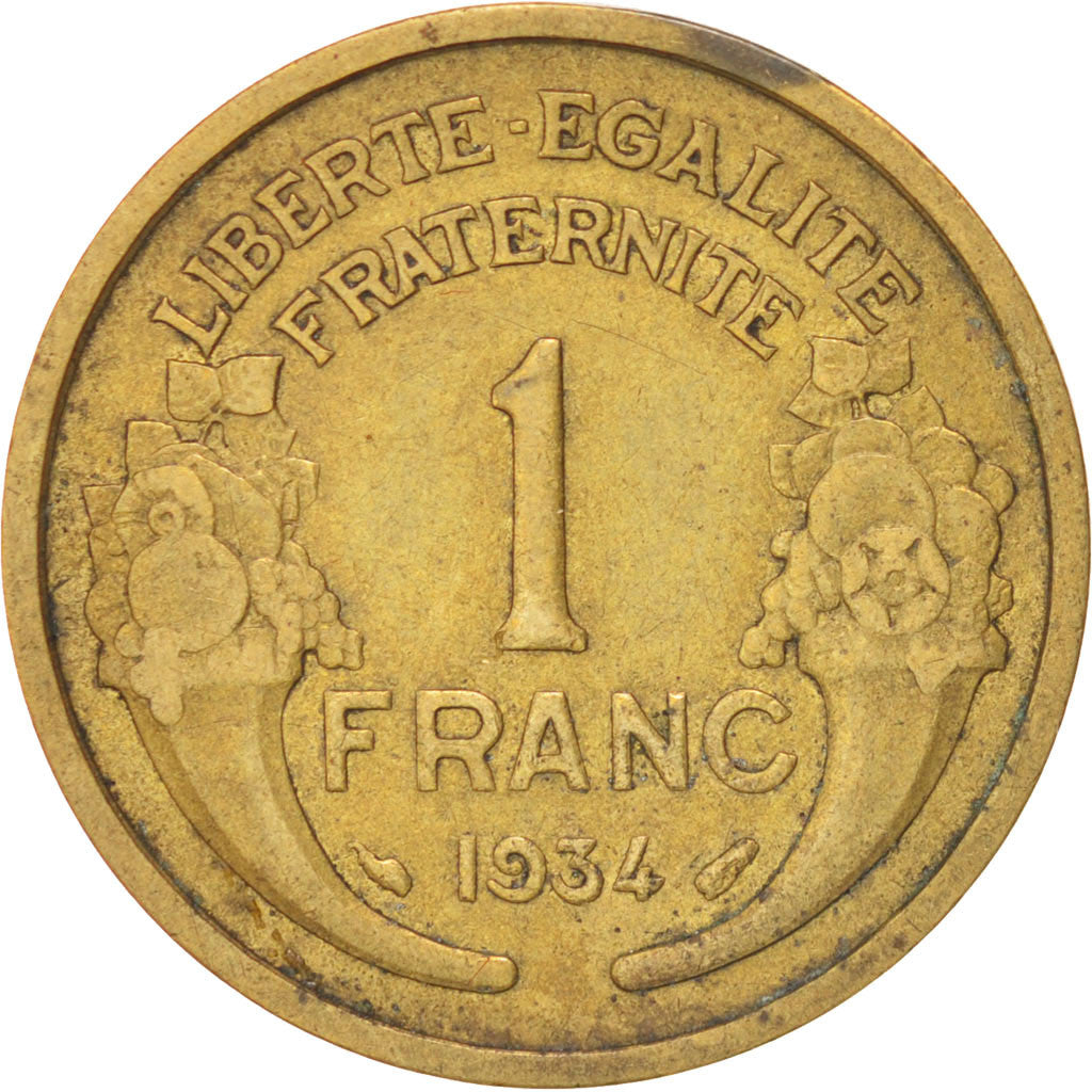 France, Morlon, Franc, 1934, Paris,KM:885