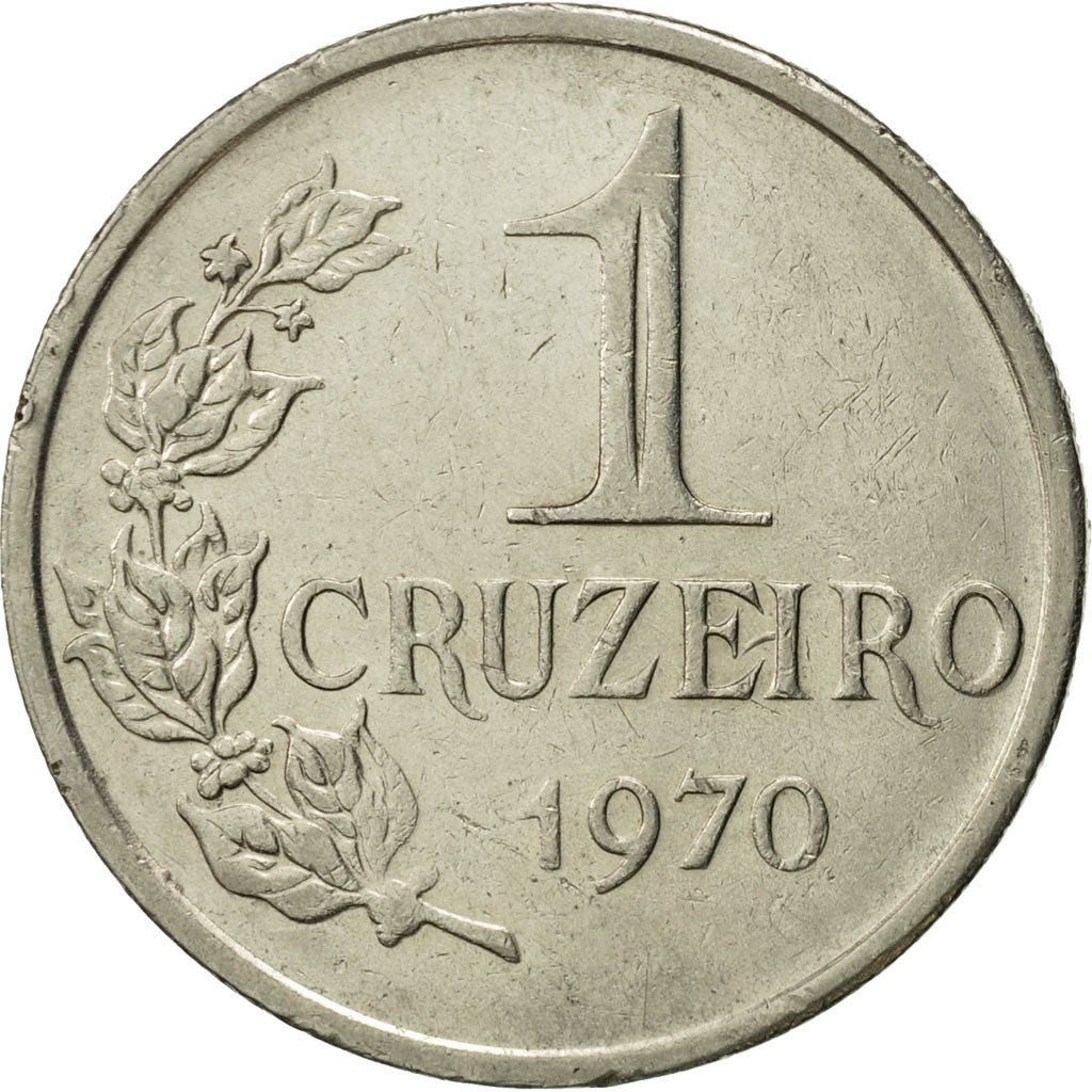 Coin, Brazil, Cruzeiro, 1970, MS(60-62), Nickel, KM:581