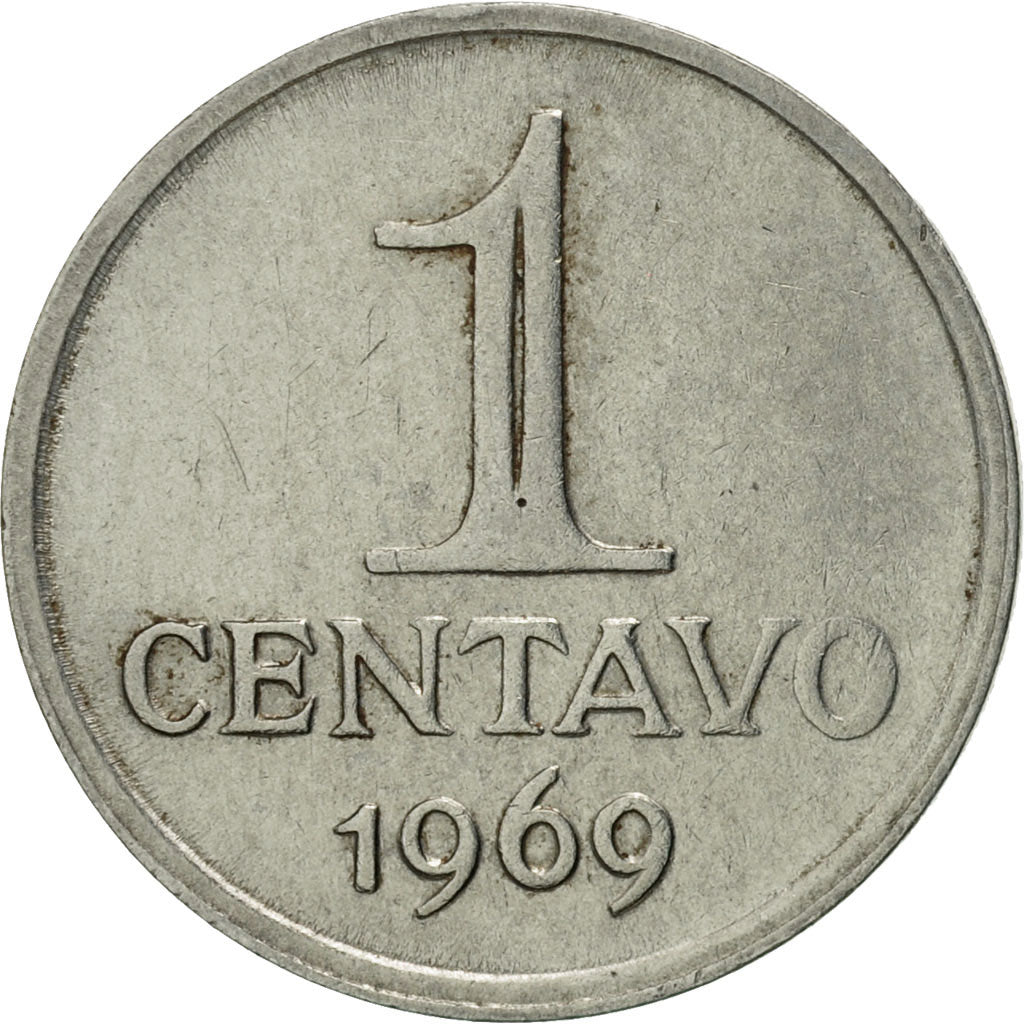 Coin, Brazil, Centavo, 1969, MS(60-62), Stainless Steel, KM:575.2