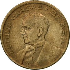 Brazil, 10 Centavos, 1943, AU(50-53), Aluminum-Bronze, KM:555a.1