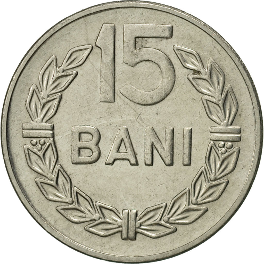 Coin, Romania, 15 Bani, 1966, MS(60-62), Nickel Clad Steel, KM:93
