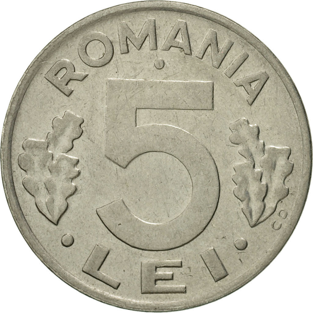 Romania, 5 Lei, 1992, MS(60-62), Nickel plated steel, KM:114