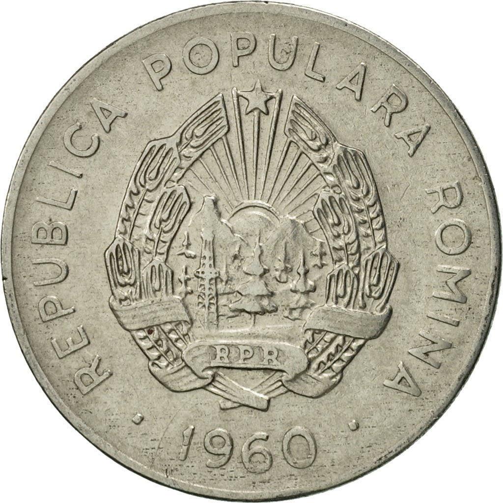 Romania, 25 Bani, 1960, MS(60-62), Nickel Clad Steel, KM:88