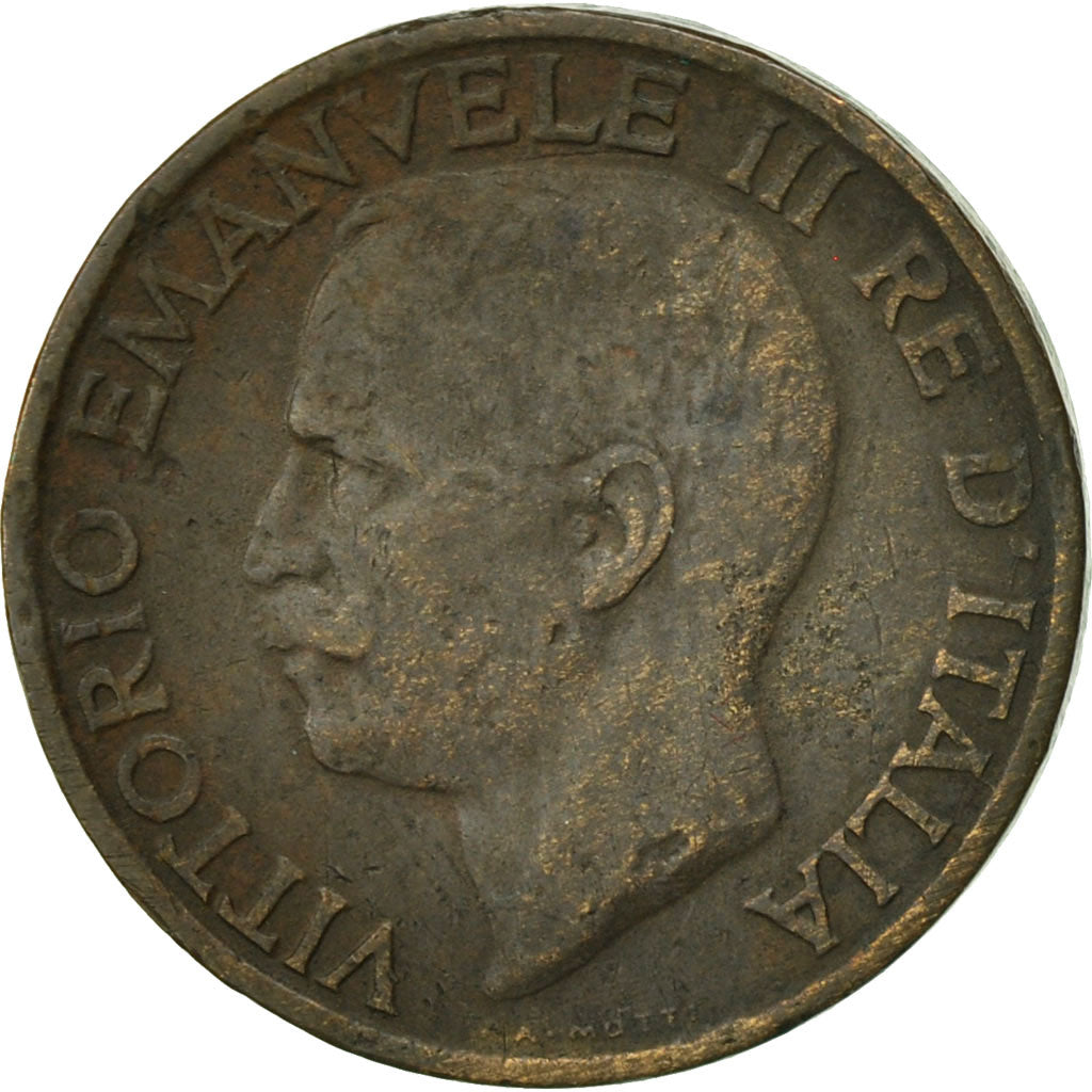Italie, Vittorio Emanuele III, 10 Centesimi, 1928, Rome, TTB, Bronze, KM:60