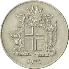 Iceland, 10 Kronur, 1971, AU(55-58), Copper-nickel, KM:15