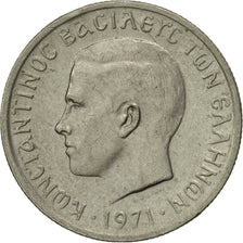Coin, Greece, Constantine II, 50 Lepta, 1971, AU(55-58), Copper-nickel, KM:97.1