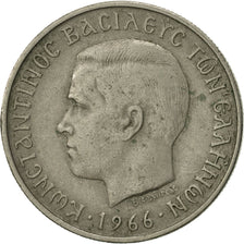 Greece, Constantine II, 2 Drachmai, 1966, AU(55-58), Copper-nickel, KM:90