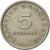 Moneta, Grecja, 5 Drachmes, 1986, AU(55-58), Miedź-Nikiel, KM:131