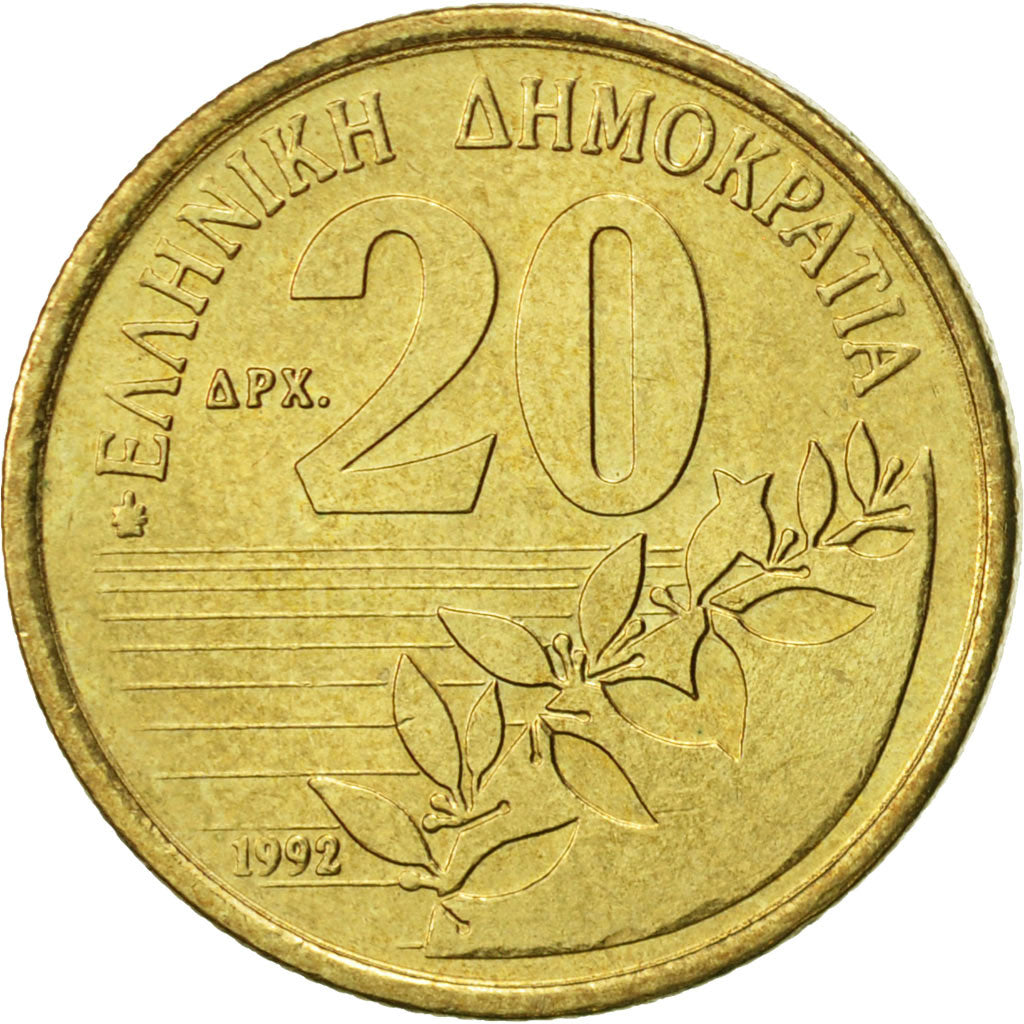 Monnaie, Grèce, 20 Drachmes, 1992, SUP, Aluminum-Bronze, KM:154