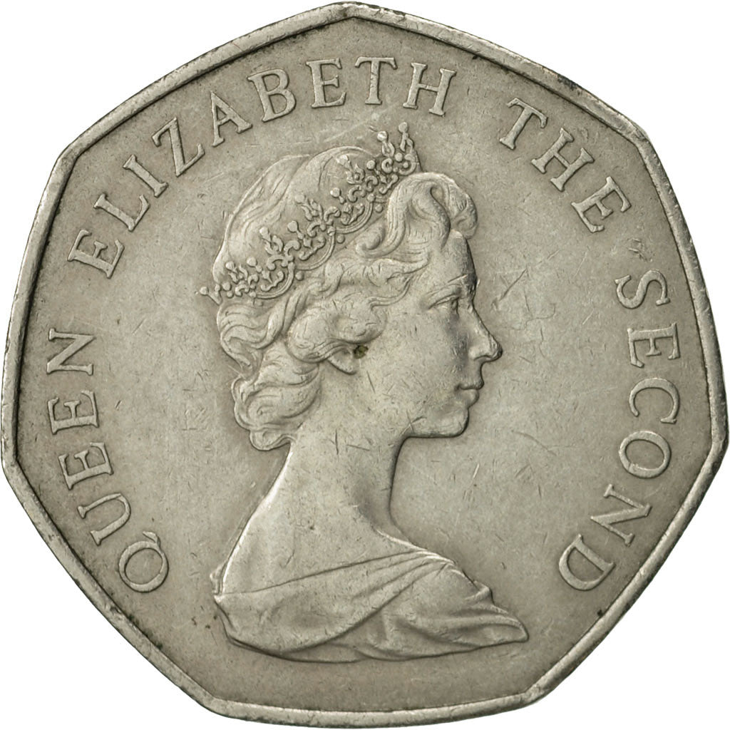 Coin, Jersey, Elizabeth II, 50 New Pence, 1969, AU(55-58), Copper-nickel, KM:34