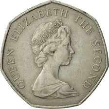 Munten, Jersey, Elizabeth II, 50 New Pence, 1969, PR, Copper-nickel, KM:34