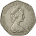 Coin, Jersey, Elizabeth II, 50 New Pence, 1969, AU(55-58), Copper-nickel, KM:34