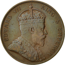 Jersey, Edward VII, 1/12 Shilling, 1909, EF(40-45), Bronze, KM:10