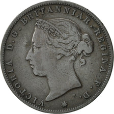 Jersey, Victoria, 1/24 Shilling, 1877, MBC+, Bronce, KM:7