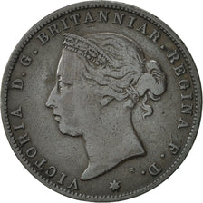 Jersey, Victoria, 1/24 Shilling, 1877, AU(50-53), Bronze, KM:7