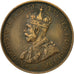 Moneda, Jersey, George V, 1/12 Shilling, 1911, MBC, Bronce, KM:12