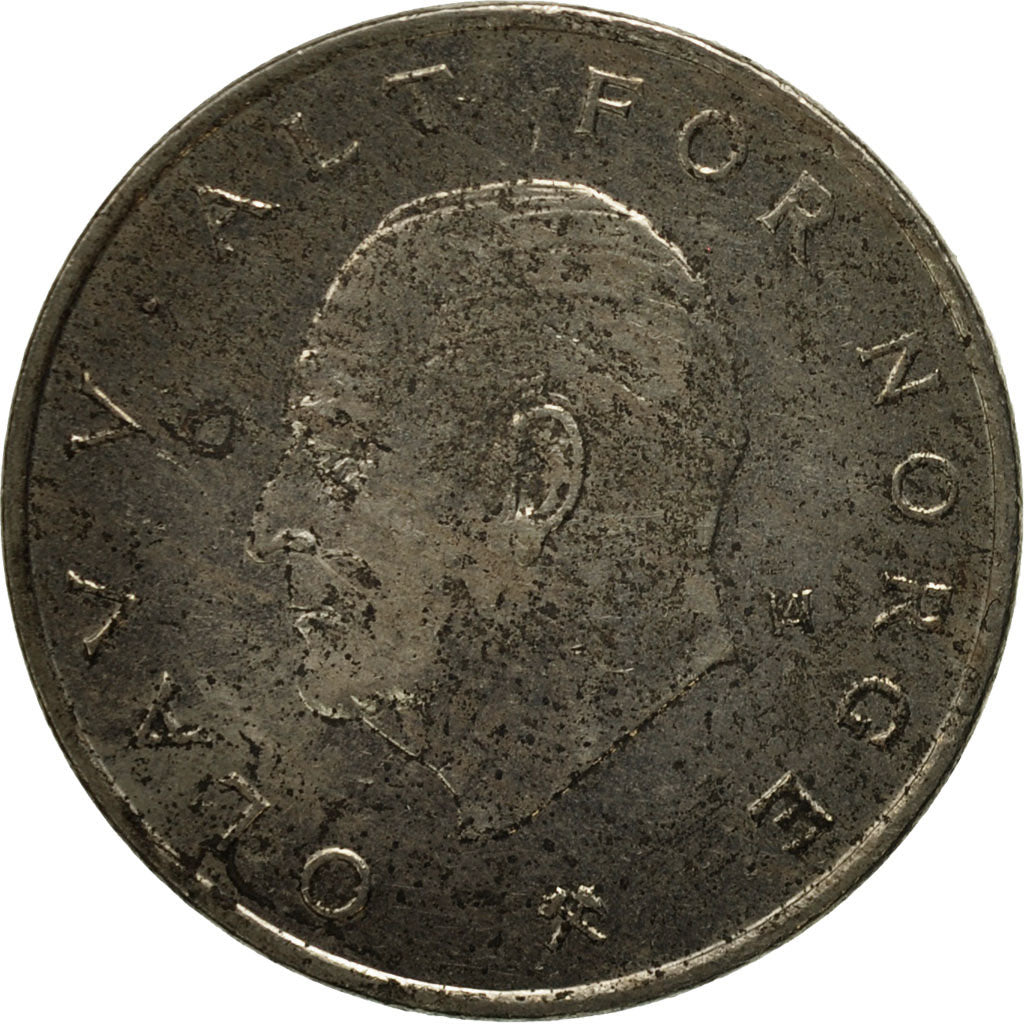 Coin, Norway, Olav V, Krone, 1975, AU(50-53), Copper-nickel, KM:419