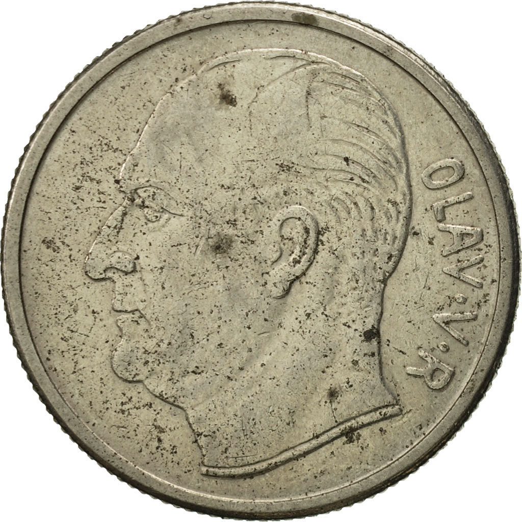 Norway, Olav V, Krone, 1962, AU(50-53), Copper-nickel, KM:409
