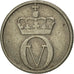 Moneta, Norwegia, Olav V, 10 Öre, 1960, AU(55-58), Miedź-Nikiel, KM:411