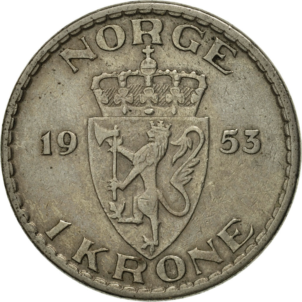 Monnaie, Norvège, Haakon VII, Krone, 1953, TTB, Copper-nickel, KM:397.2