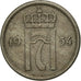 Moneda, Noruega, Haakon VII, 10 Öre, 1954, MBC+, Cobre - níquel, KM:396