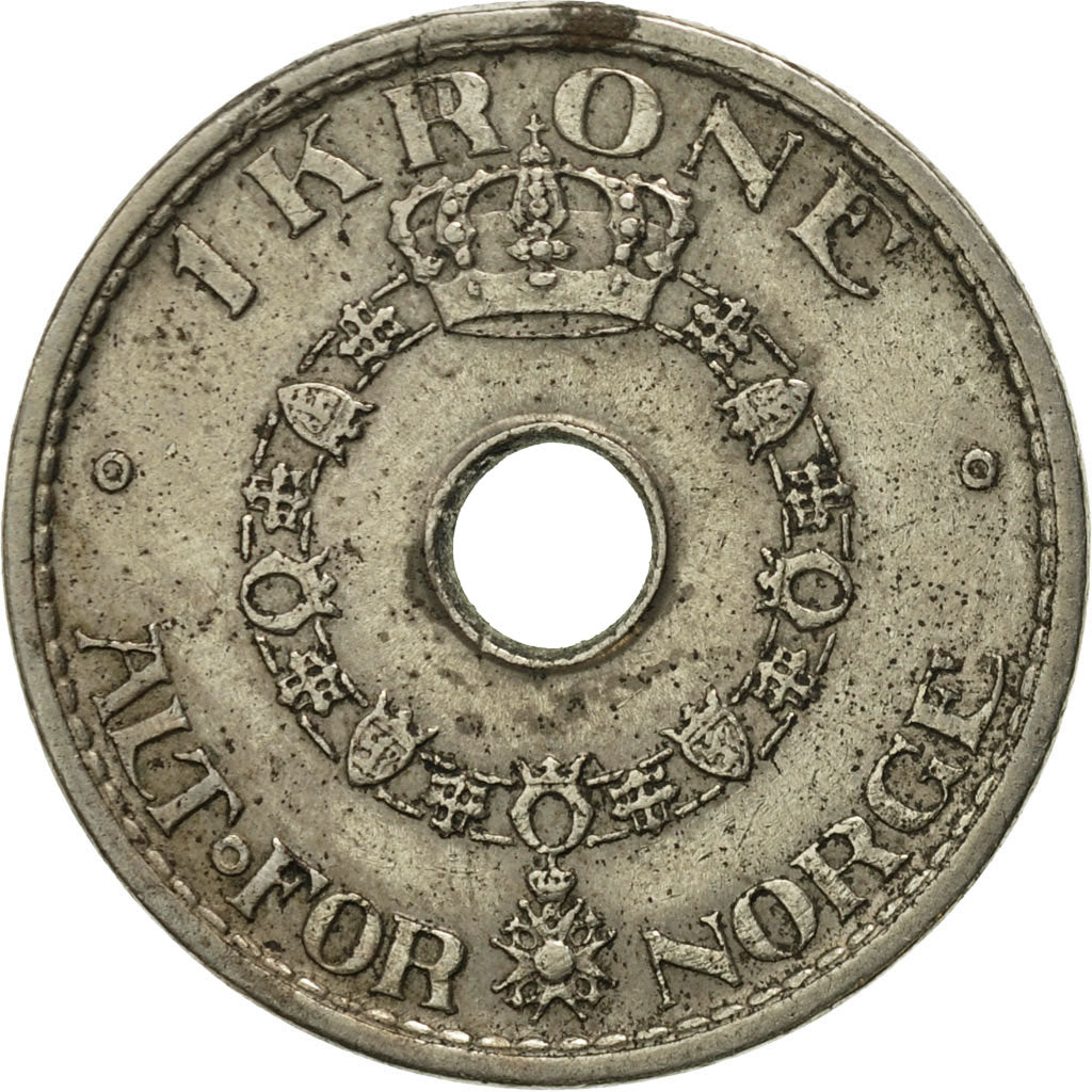 Coin, Norway, Haakon VII, Krone, 1950, AU(50-53), Copper-nickel, KM:385