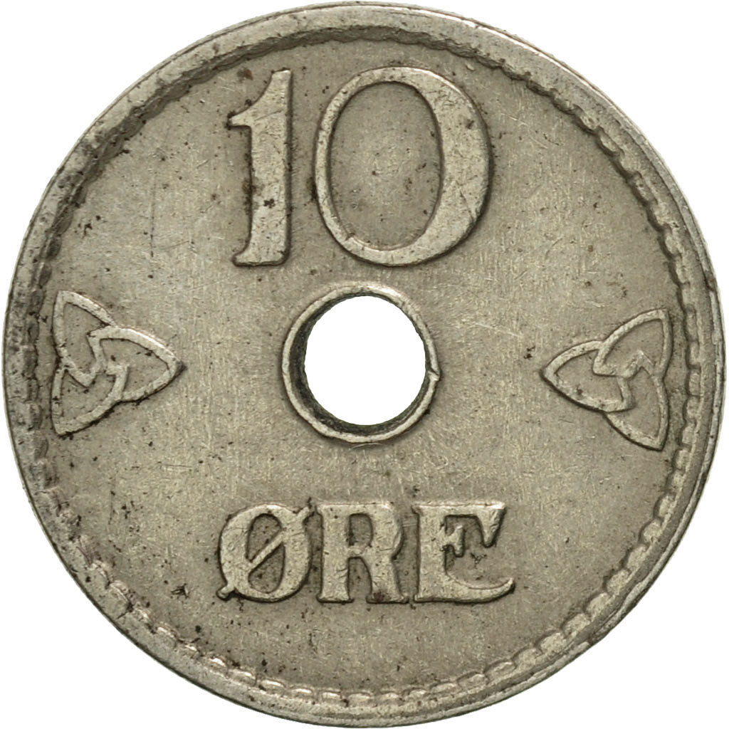 Coin, Norway, Haakon VII, 10 Öre, 1948, AU(50-53), Copper-nickel, KM:383