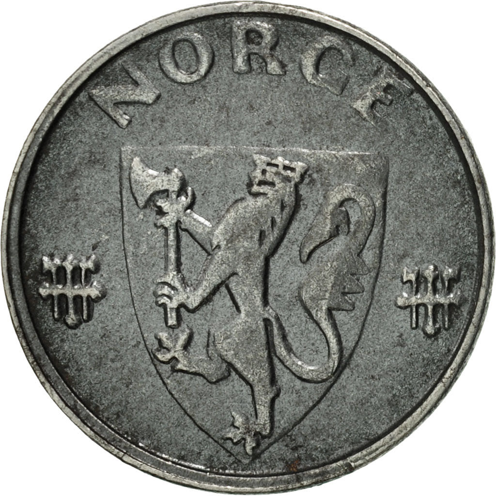 Coin, Norway, Haakon VII, Ore, 1942, AU(55-58), Iron, KM:387