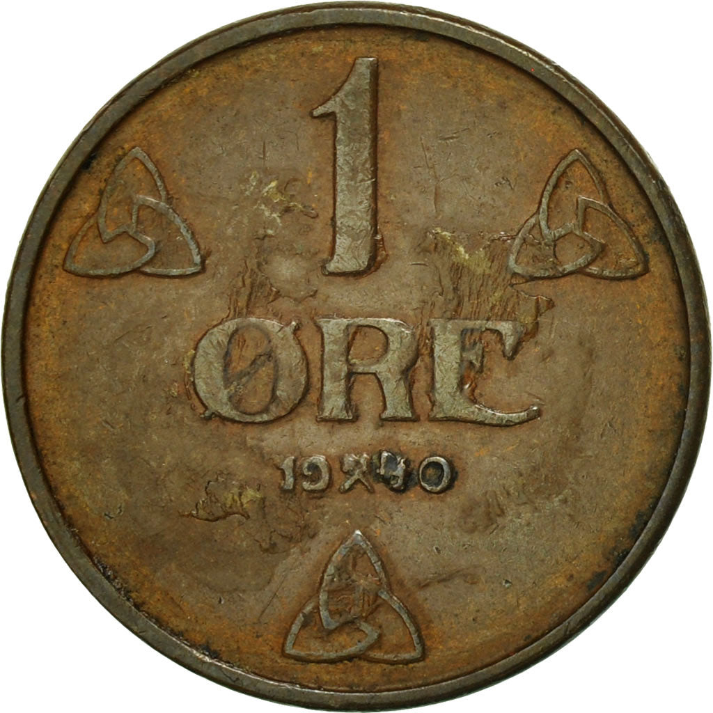 Norway, Haakon VII, Ore, 1940, EF(40-45), Bronze, KM:367