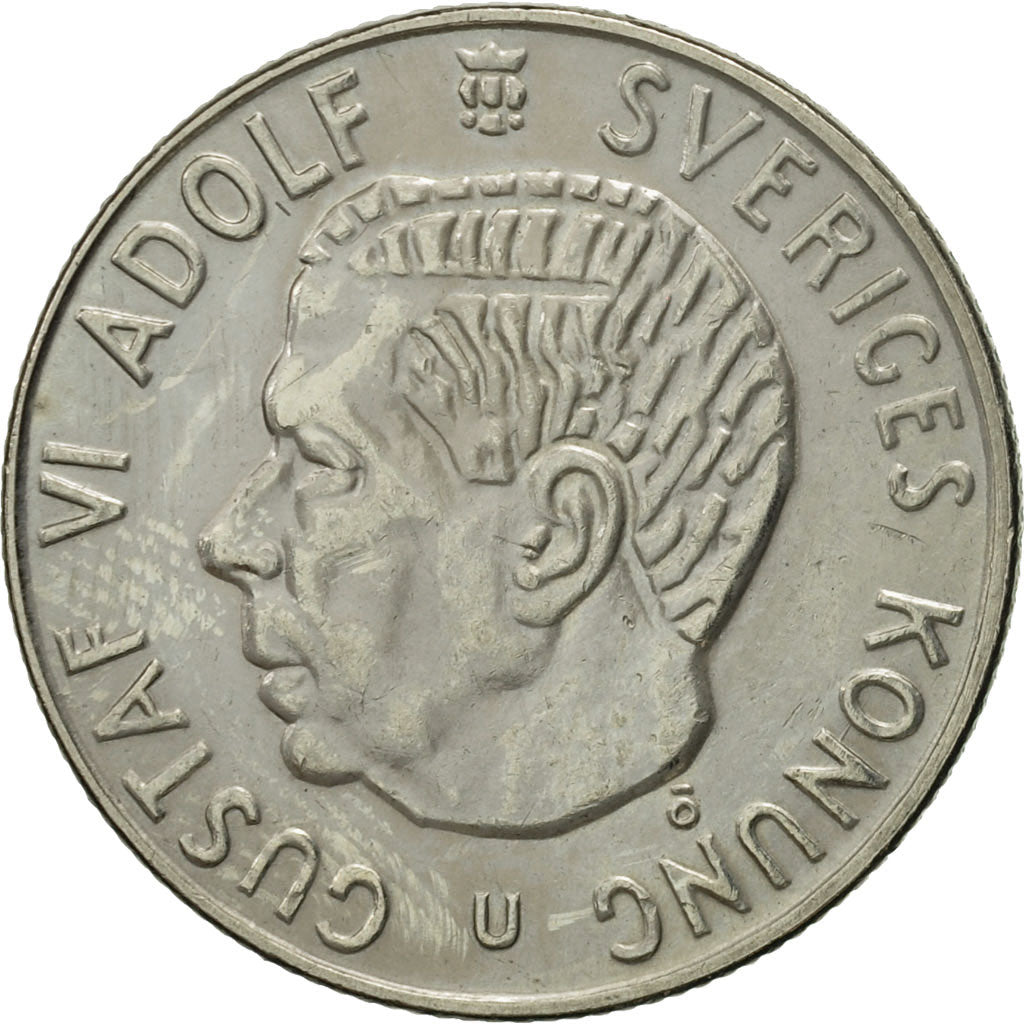 Coin, Sweden, Gustaf VI, Krona, 1972, MS(60-62), Copper-Nickel Clad Copper