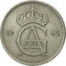 Monnaie, Suède, Gustaf VI, 25 Öre, 1965, SUP, Copper-nickel, KM:836