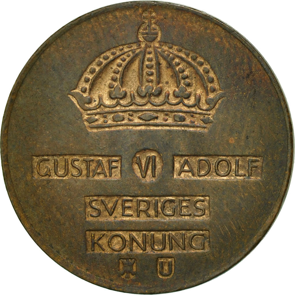 Coin, Sweden, Gustaf VI, 2 Öre, 1962, EF(40-45), Bronze, KM:821